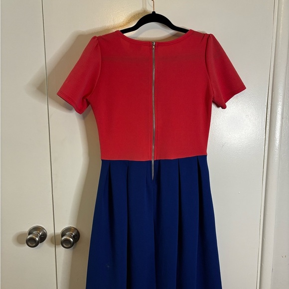 LuLaRoe Amelia Color Block Dress Size Medium - Picture 7 of 14